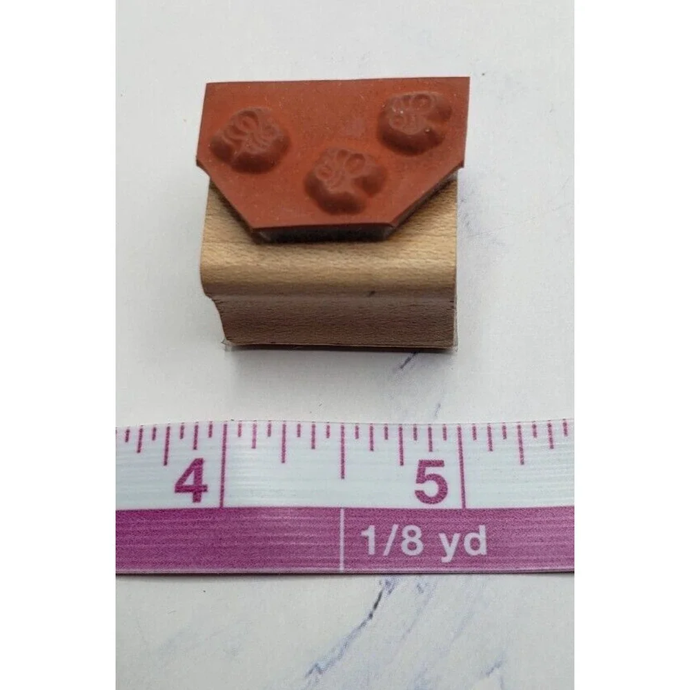 Mixed Lot of 10 Wood Mounted Rubber Stamps Nature Party Thanks